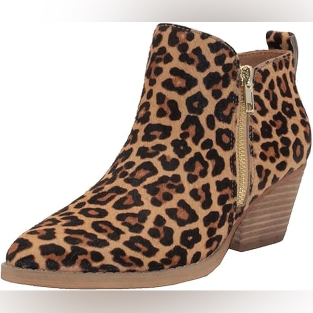 Volatile Leopard Print Ankle Booties